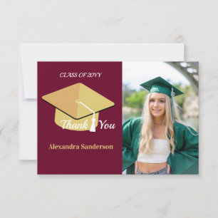 Senior Class of Photo Graduation Thank You Card