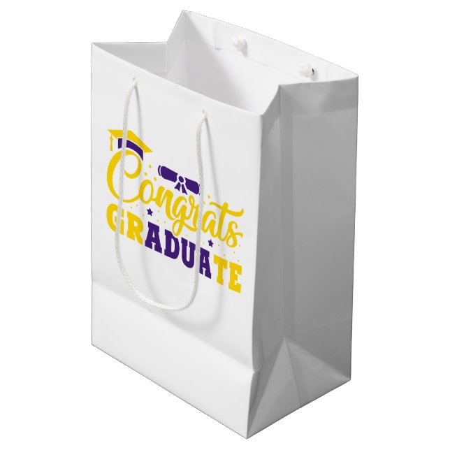 Senior Congrats Graduate Medium Gift Bag (Front Angled)