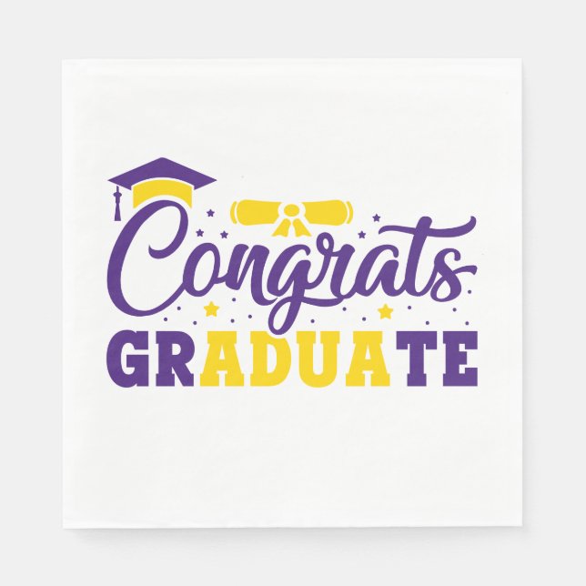 Senior Congrats Graduate Napkin (Front)