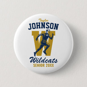 Senior Cross Country School Sports Marathon Runner 6 Cm Round Badge