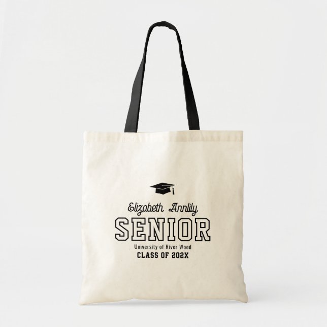 Senior Custom Year Script Graduate College  Tote Bag (Front)