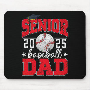 Senior Dad 2025 Baseball Cl Of 2025 Funny Graduati Mouse Pad