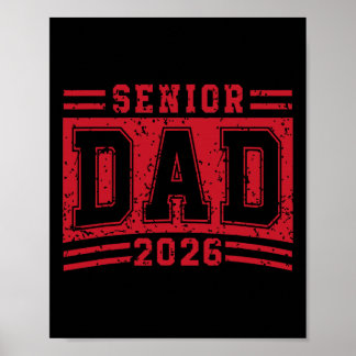 Senior Dad 2026 Graduation Proud Father Graduate D Poster