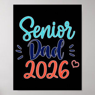 Senior Dad 2026 Proud Class Illustration Poster