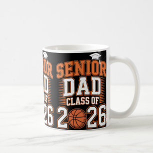 Senior Dad Cl Of 2026 Graduate Basketball Graduati Coffee Mug