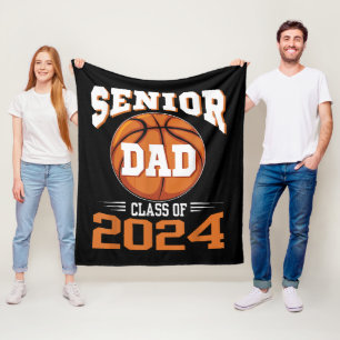 Senior Dad Class of 2024 Fleece Blanket