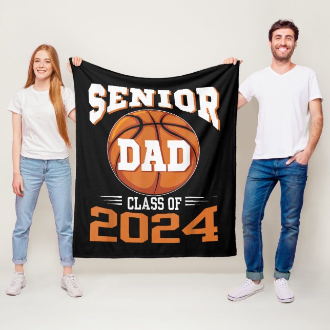 Senior Dad Class of 2024 Fleece Blanket (In Situ)