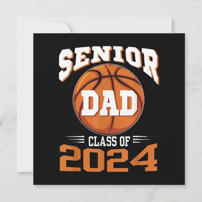 Senior Dad Class of 2024 Invitation (Back)