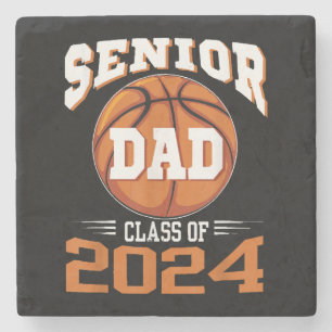 Senior Dad Class of 2024 Stone Coaster