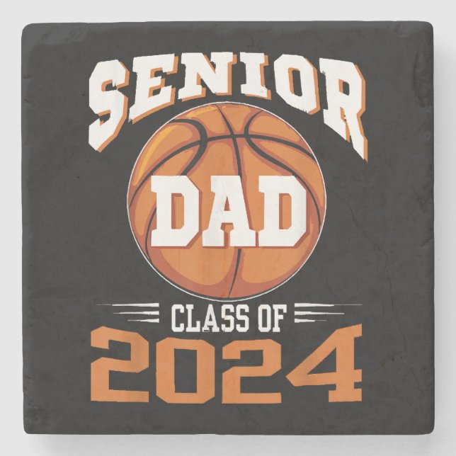Senior Dad Class of 2024 Stone Coaster (Front)