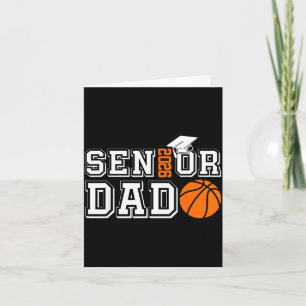 Senior dad class of 2026 basketball dad graduation card