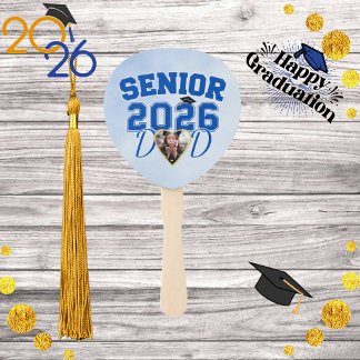 Senior Dad Class of 2026  Personalised Photo  Hand Fan