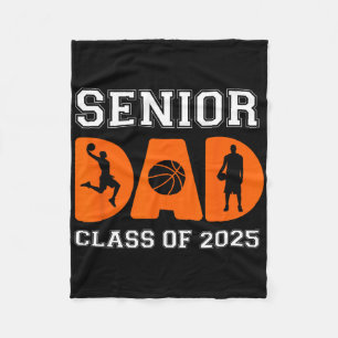 Senior Dad Sketll Cl Of 2025 Graduation Graduate M Fleece Blanket