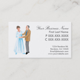 Senior dance couple business cards