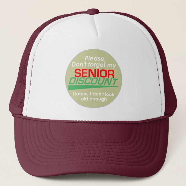 Senior Discount Hat (Front)