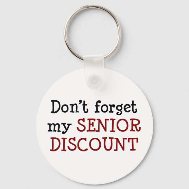 senior discount key ring (Front)