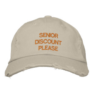 SENIOR DISCOUNT PLEASE - Customisable Cap