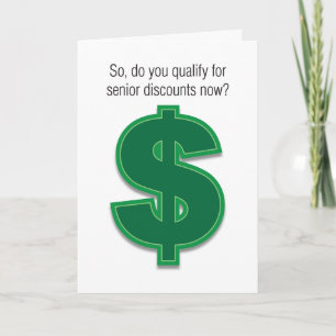 Senior Discounts Humourous Birthday Card