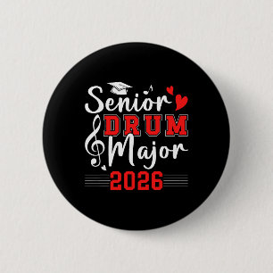Senior Drum Major 2026 Graduation Marching Band Se 6 Cm Round Badge