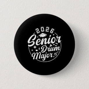 Senior Drum Major 2026 Graduation Marching Band Se 6 Cm Round Badge