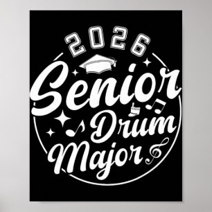 Senior Drum Major 2026 Graduation Marching Band Se Poster