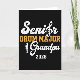 Senior Drum Major Grandpa 2026 Graduation Matching Card