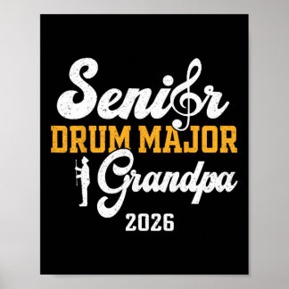 Senior Drum Major Grandpa 2026 Graduation Matching Poster