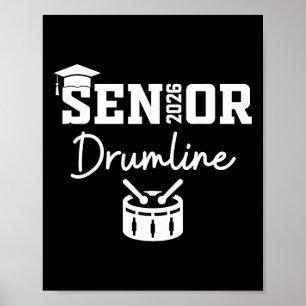Senior Drumline Cl Of 2026 Marching Band Graduatio Poster