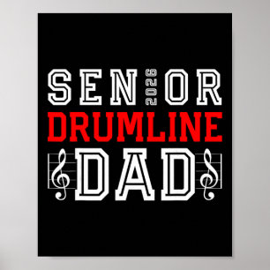Senior Drumline Dad 2026 Cl 26 Marching Band Gradu Poster
