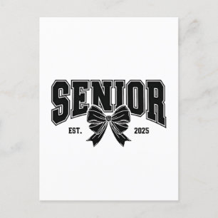 Senior Est 2025 Graduation Student Vintage Holiday Postcard