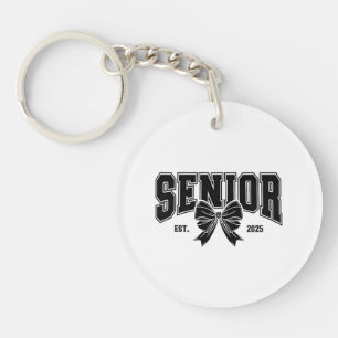 Senior Est 2025 Graduation Student Vintage  Key Ring