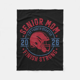 Senior Football Mom 2026 The Final Quarter  Fleece Blanket