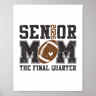 Senior Football Mom Football Mama Game Day Cl Of 2 Poster