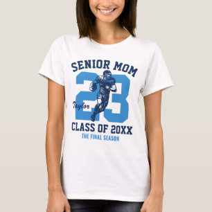 Senior Football Mom Graduate Custom Sports Team T-Shirt