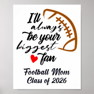 Senior Footll Mum Cl Of 2026 Graduation Graduate Poster