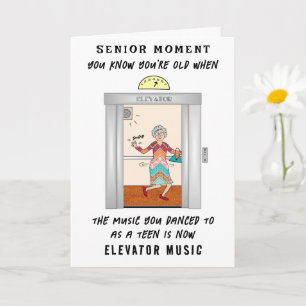 Senior Funny Flashback Add an Age Birthday Card