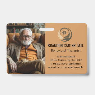 Senior Gentleman   Therapist ID Badge