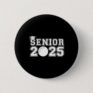Senior Golf Cl Of 2025 Graduation School Graduate 6 Cm Round Badge