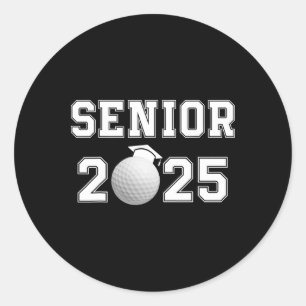Senior Golfer Classic Round Sticker