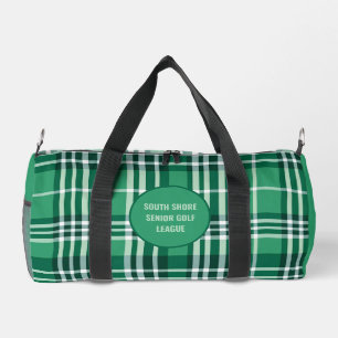 Senior Golfer "Evergreen Tartan" Plaid Duffle Bag