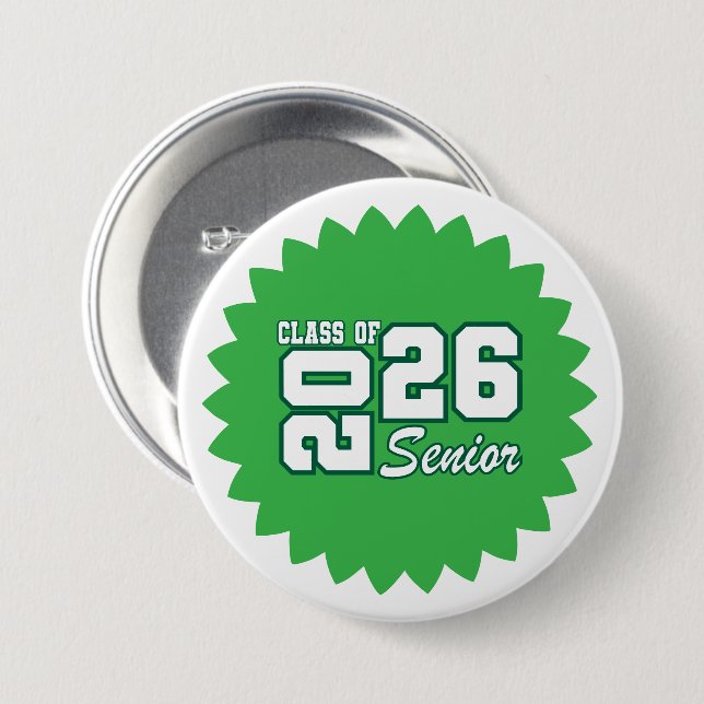 Senior Grad Pin Button (Front & Back)