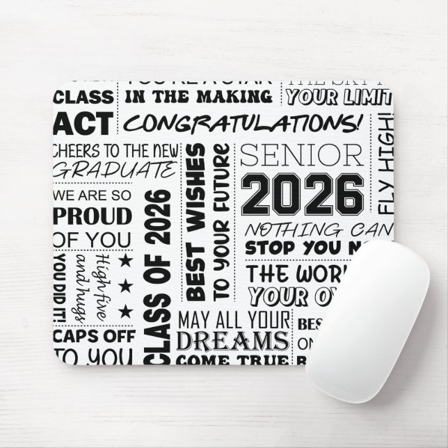 Senior Graduate 2026 Mouse Pad (With Mouse)