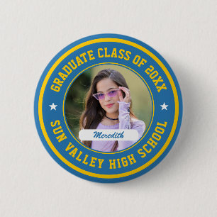 Senior Graduate Class Custom Photo Graduation 6 Cm Round Badge