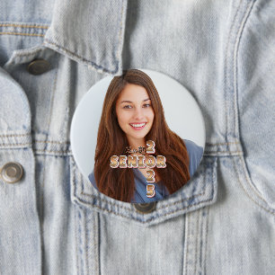 Senior Graduate Class of 2025 Graduation Photo 10 Cm Round Badge