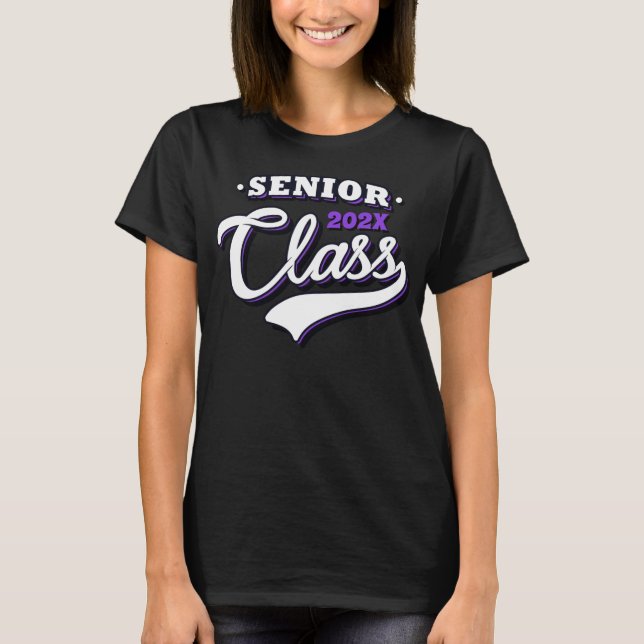 Senior Graduating class of , purple T-Shirt (Front)