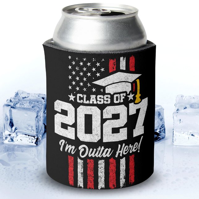 Senior Graduation American Flag Class of 2027 Can Cooler (Creator Uploaded)