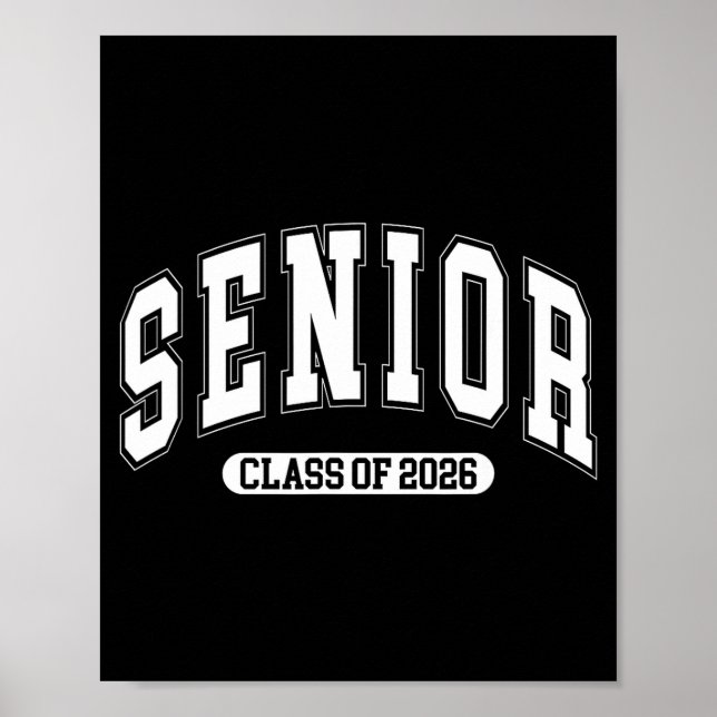 Senior graduation class of 2026 high school poster (Front)