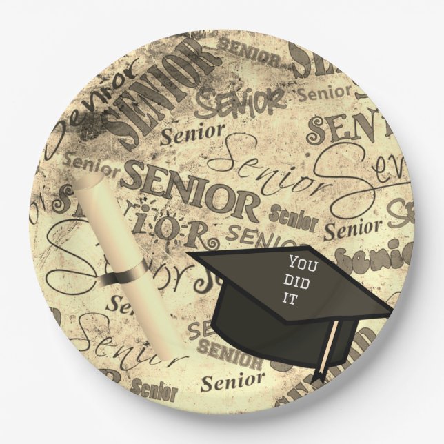 Senior Graduation Paper Plates (Front)