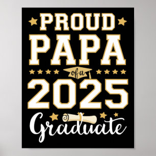 Senior Graduation Proud Papa 2025 Graduate Cl Matc Poster