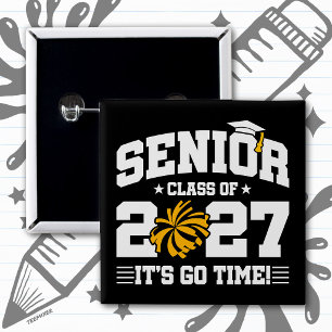 Senior Graduation Quote Cheer Team Class of 2027 15 Cm Square Badge